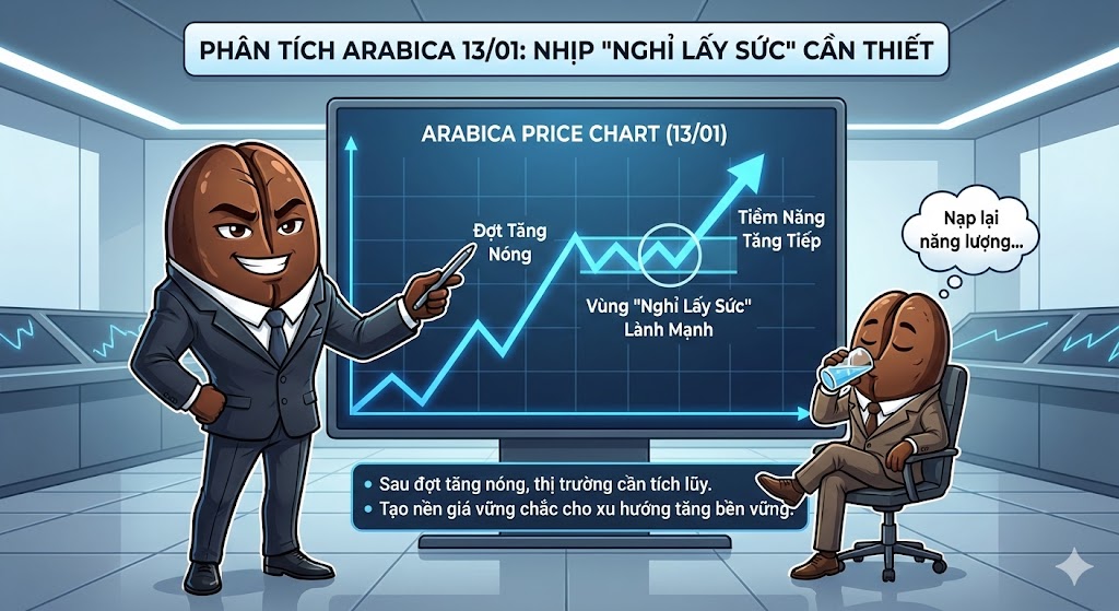 Phân tích Arabica 13/01: Thị trường đang trong nhịp 